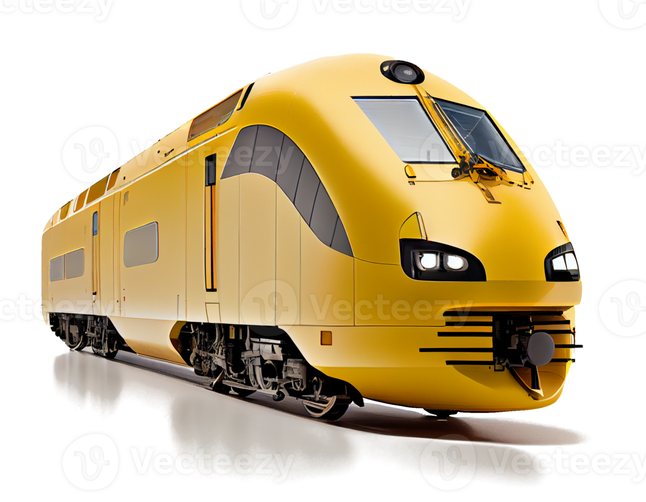 modern high speed train on a transparent background png