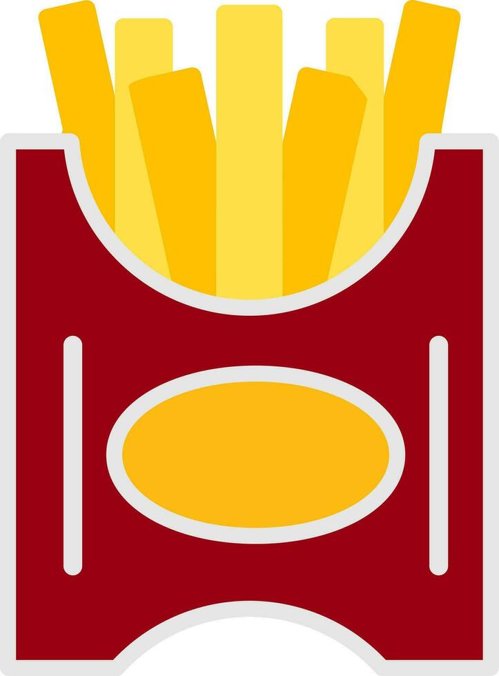 diseño de icono de vector de papas fritas