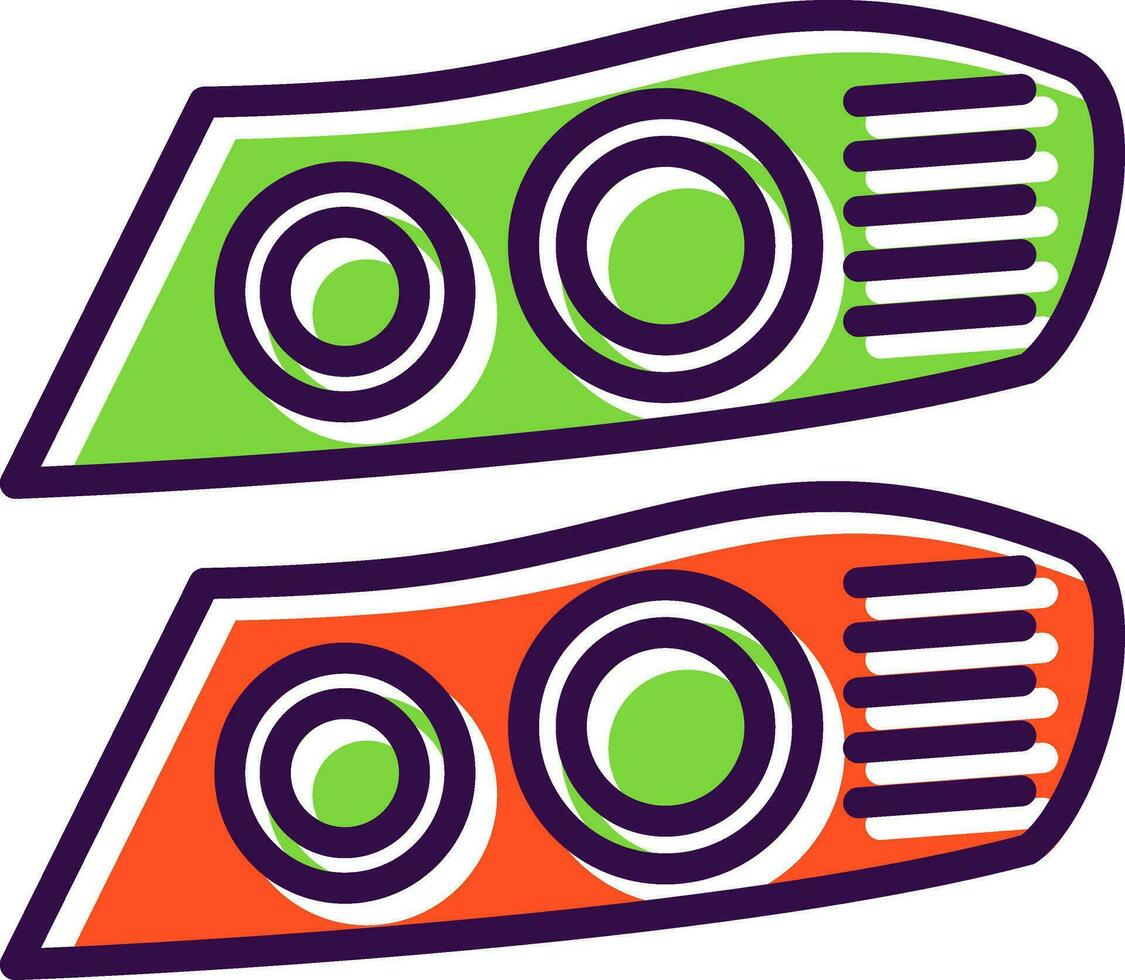 Car lights Vector Icon Design