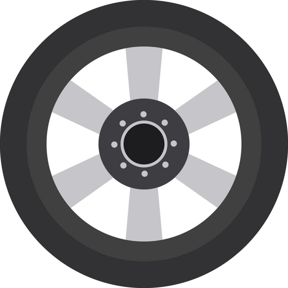Alloy wheel Vector Icon Design