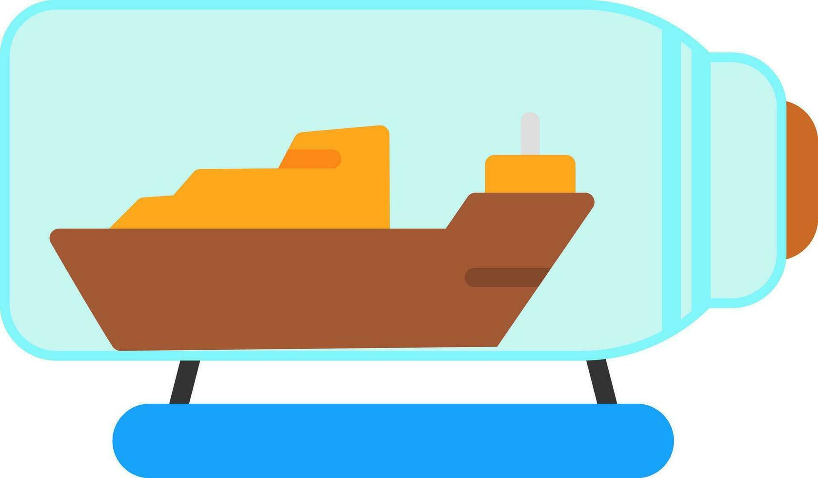 Ship in a bottle Vector Icon Design