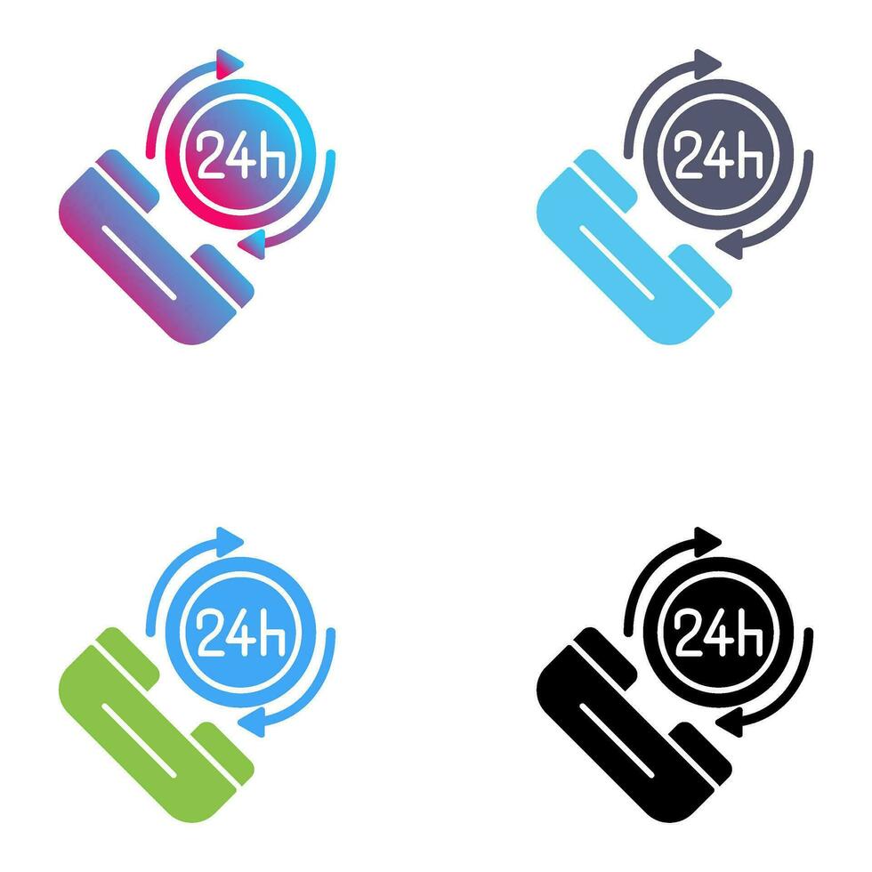 icono de vector de 24 horas