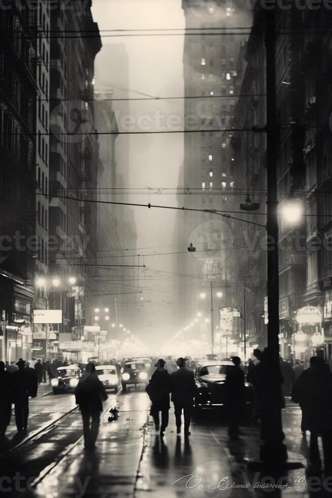 Photograph of busy city. photo