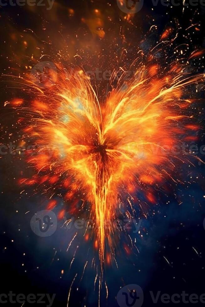 A single spark of love can Ignite your better self, extrude, detailed, rich colors, photography. photo