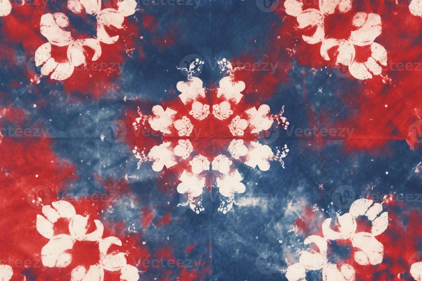 Cyanotype, fabric, background, red. photo