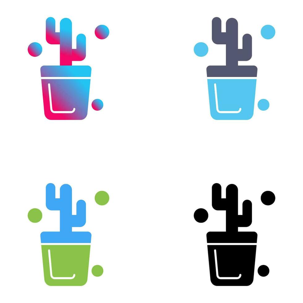 icono de vector de cactus