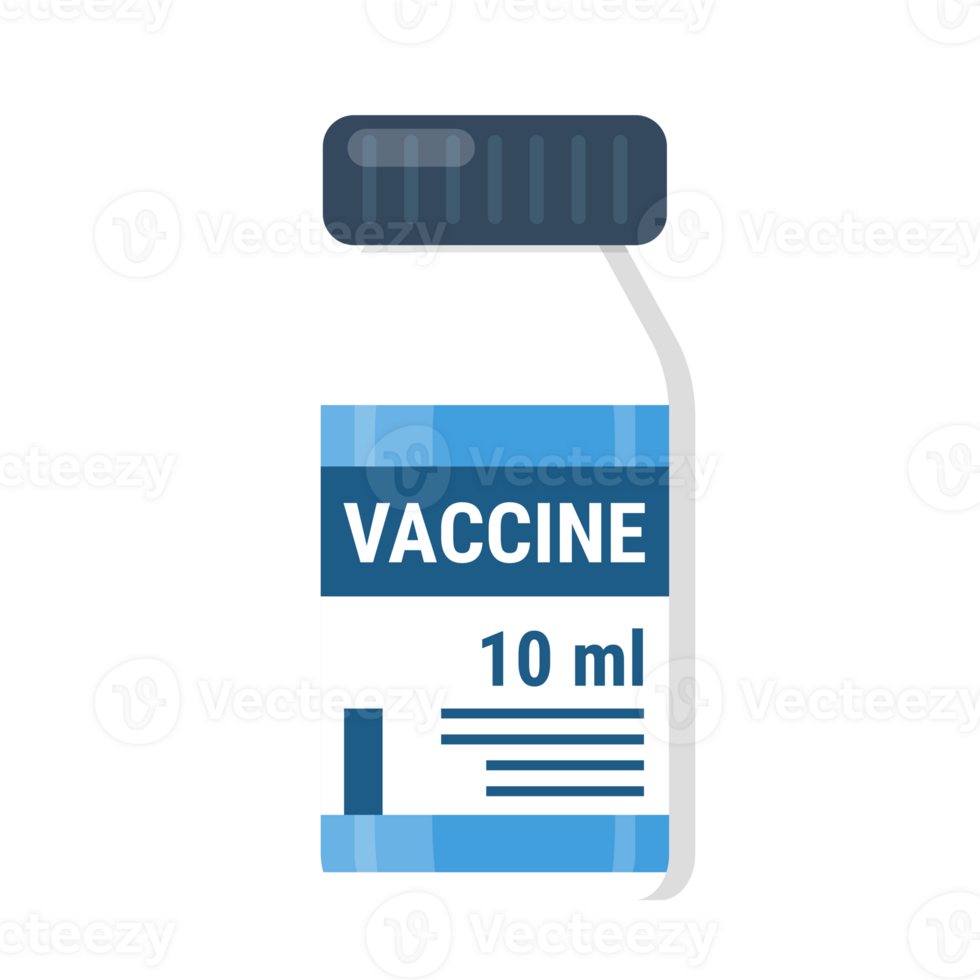 Medical ampoule vaccine. Covid-19 Coronavirus concept. png