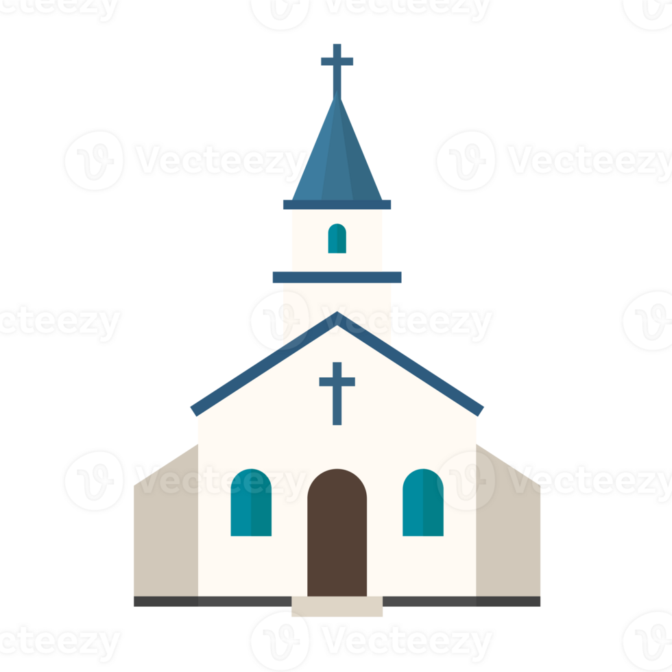 Church in flat style design png