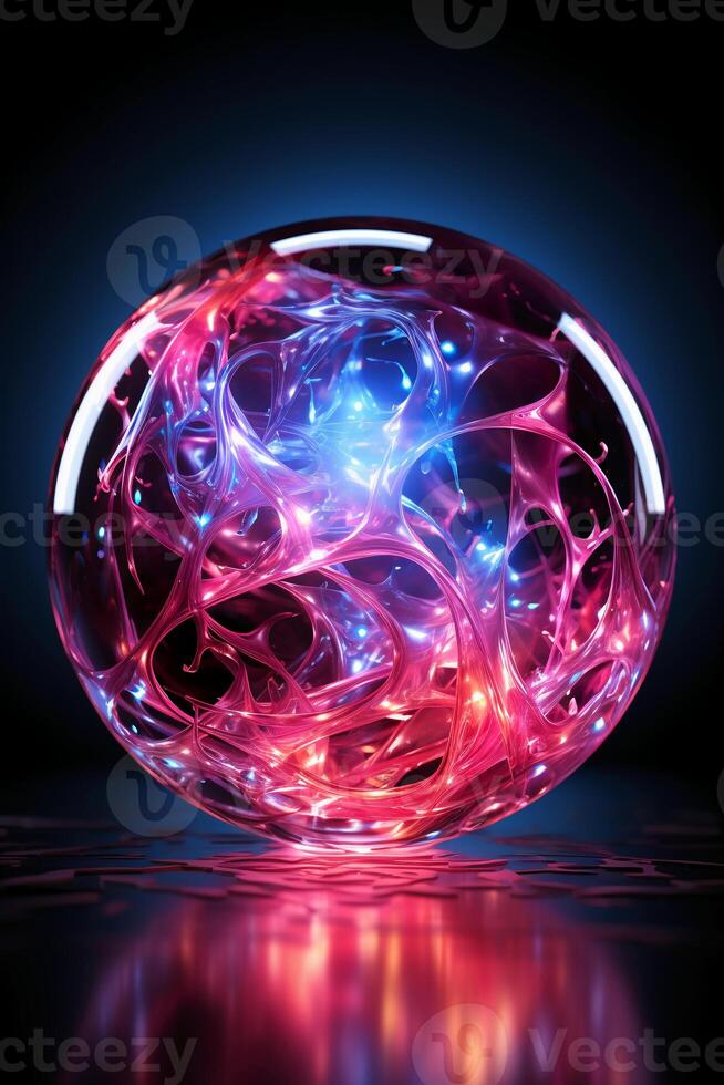 Ball of energy. AI generative photo