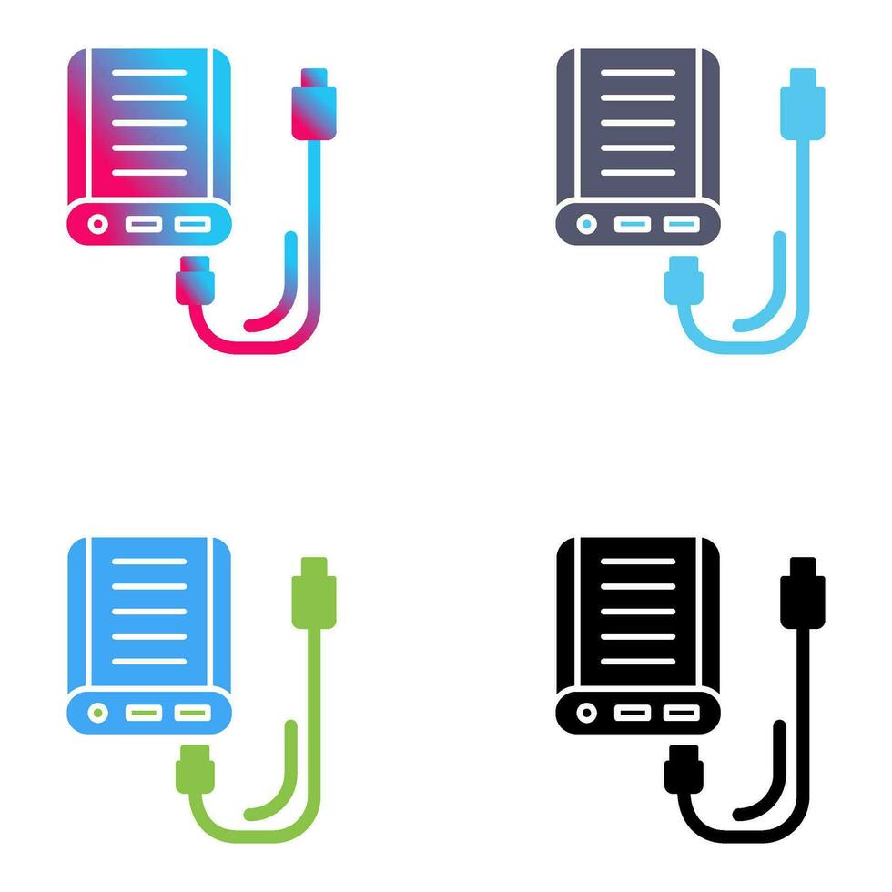 icono de vector de banco de energía