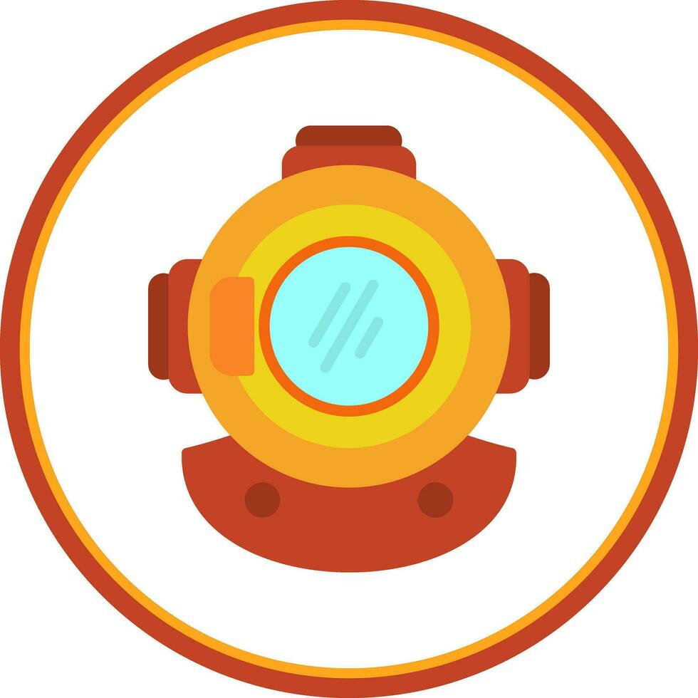 Diving helmet Vector Icon Design