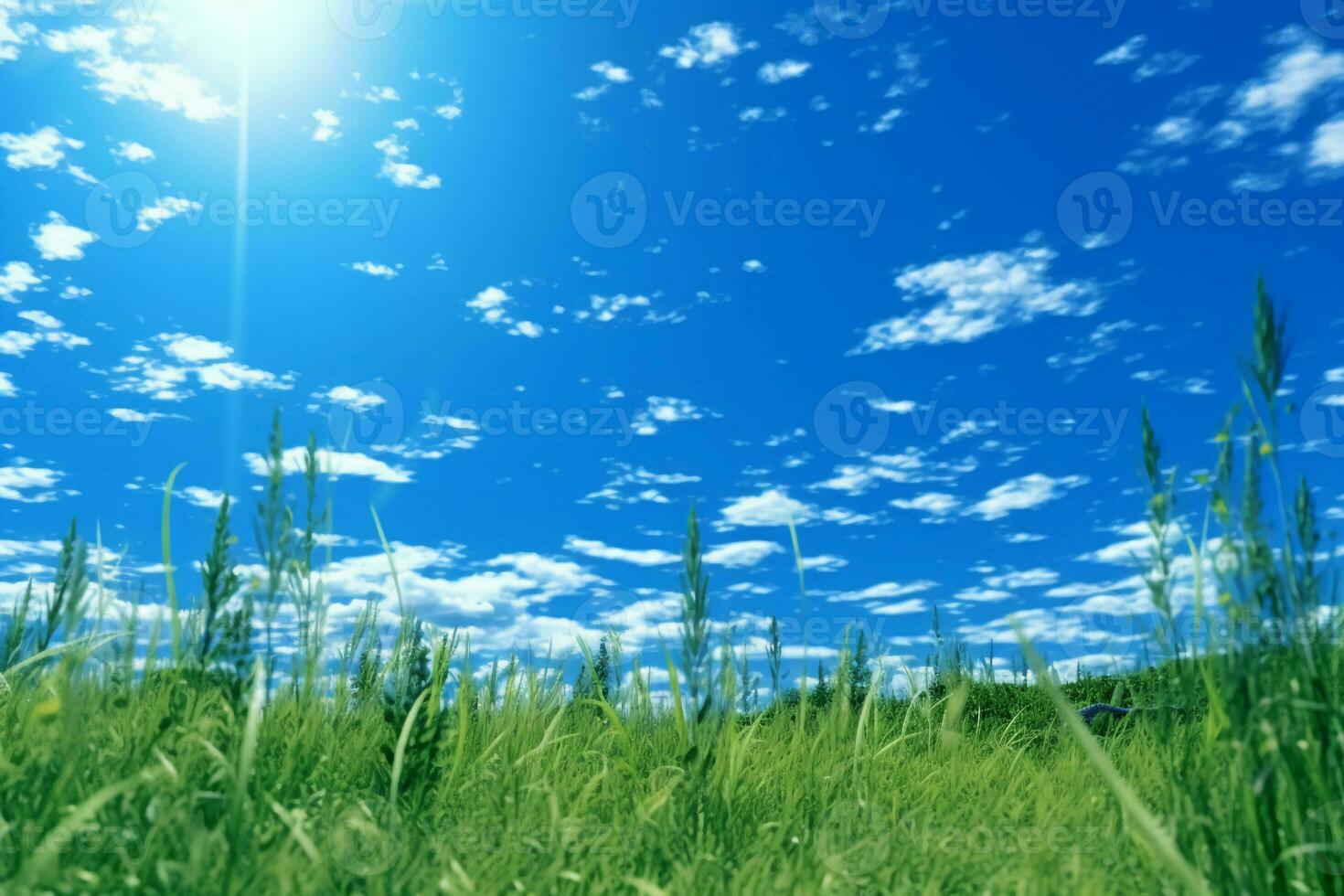 Japón, pleno verano, azul cielo, claro cielo. ai generativo foto