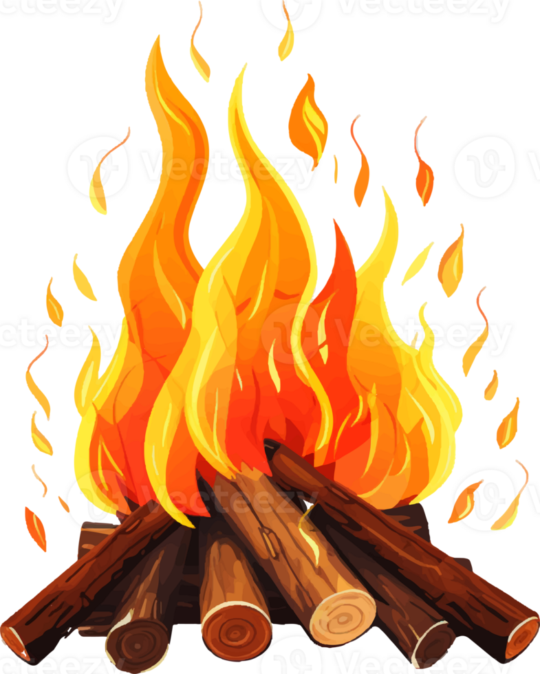 Herbst Lagerfeuer ai generativ png