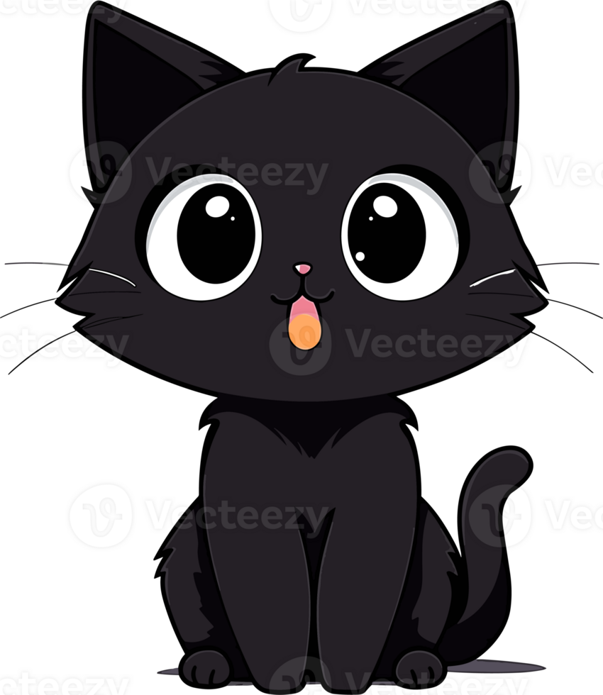 cartoon cat cute ai generate png