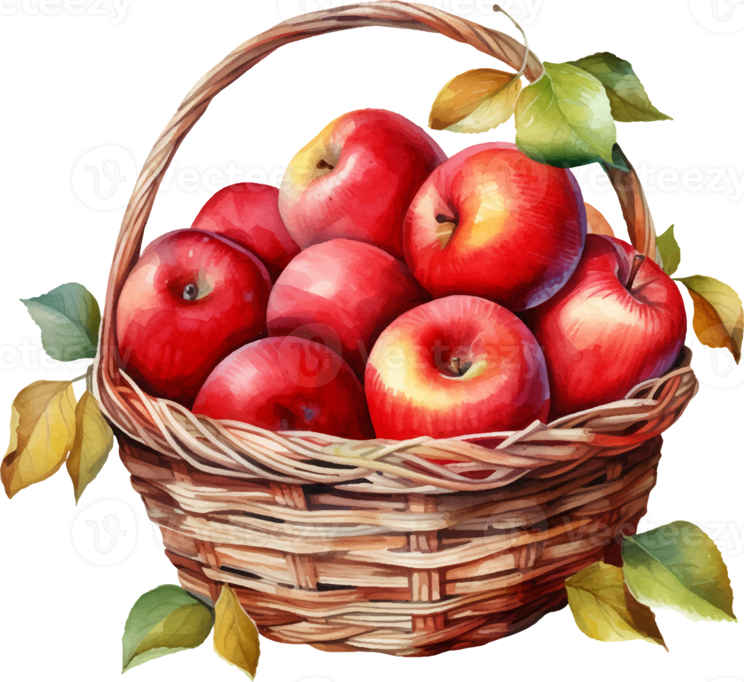 autumn harvest watercolor ai generate png
