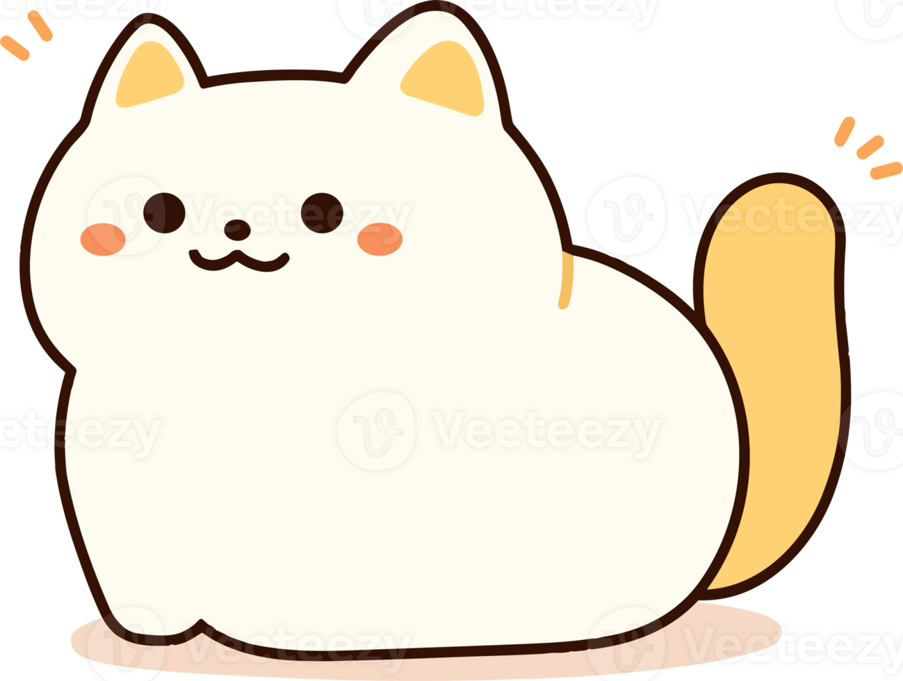 cartoon cat cute ai generate png