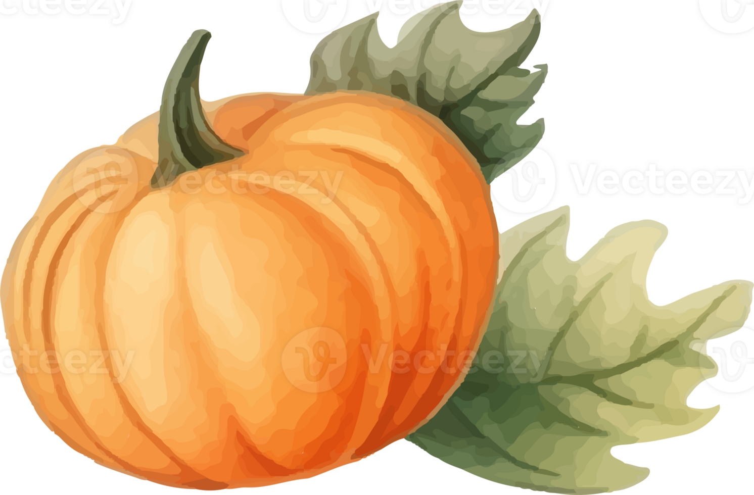 acquerello zucca pittura ai generativo png