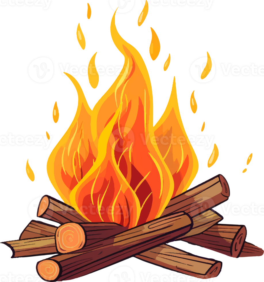 autumn bonfire aesthetic png
