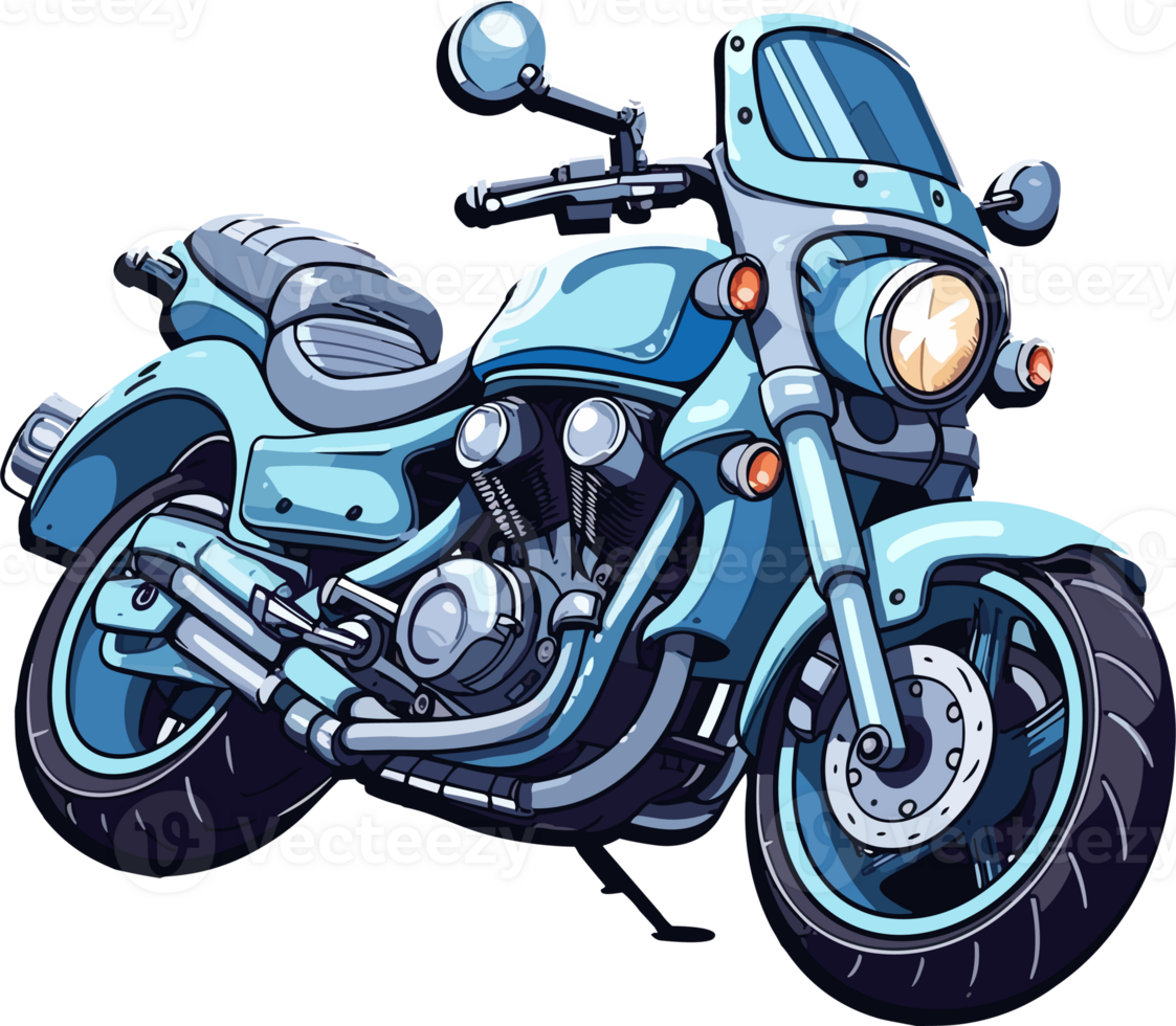 tecknad serie anime motorcykel ai generera png