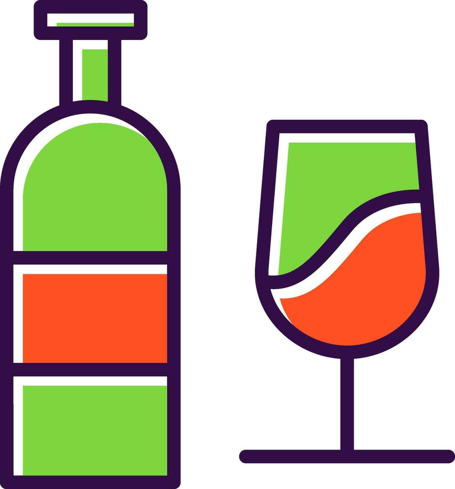 Wine bottle Vector Icon Design