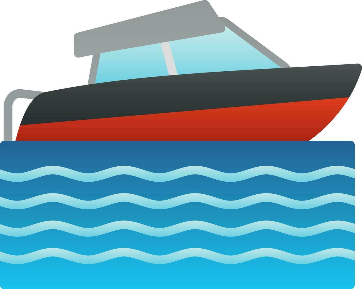 Speed boat Vector Icon Design