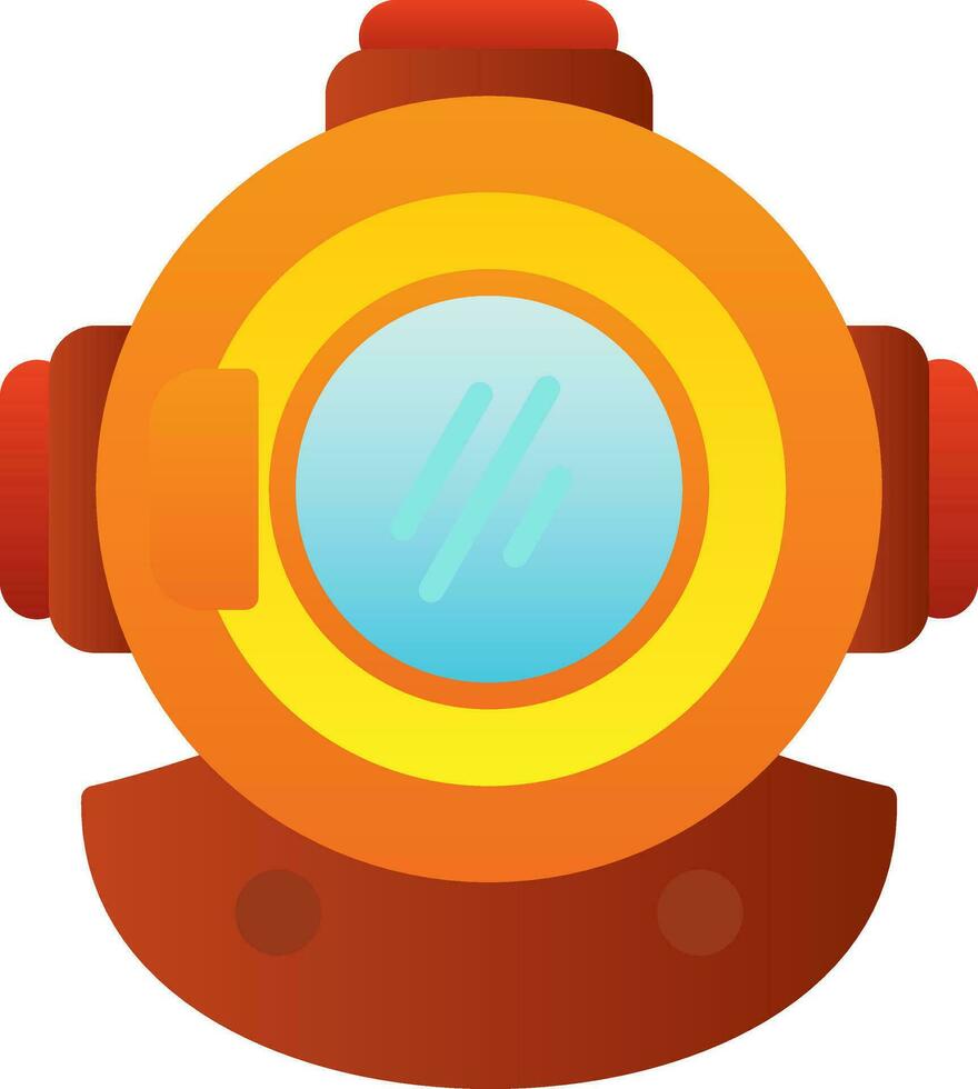 Diving helmet Vector Icon Design