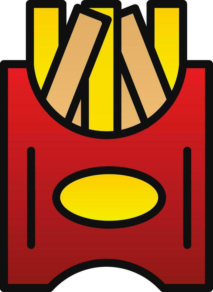 French fries Vector Icon Design