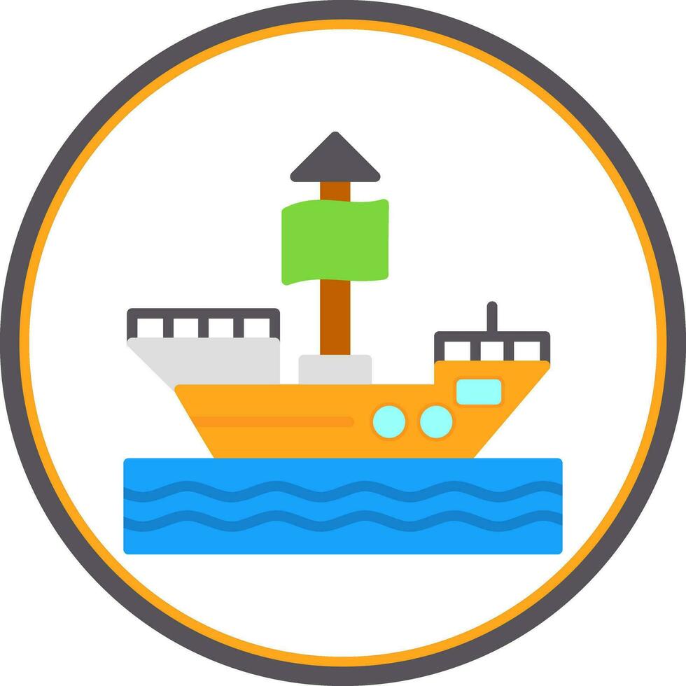 Pirate ship Vector Icon Design