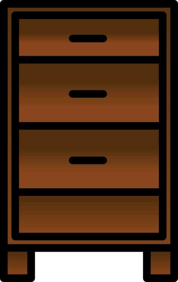 Chest of drawers Vector Icon Design