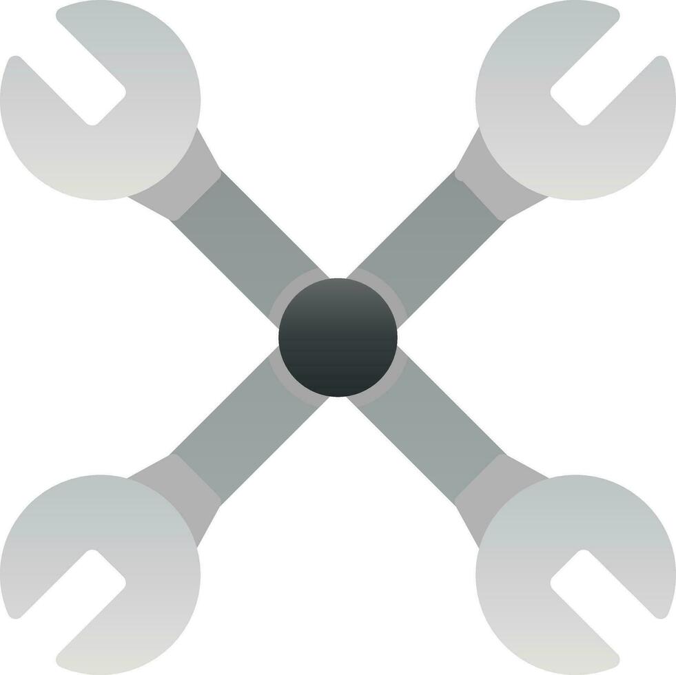 Cross wrench Vector Icon Design