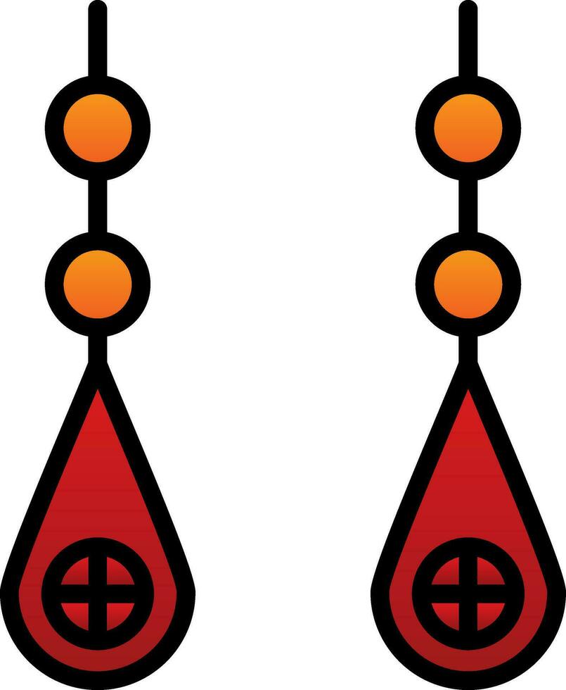 Earring Vector Icon Design