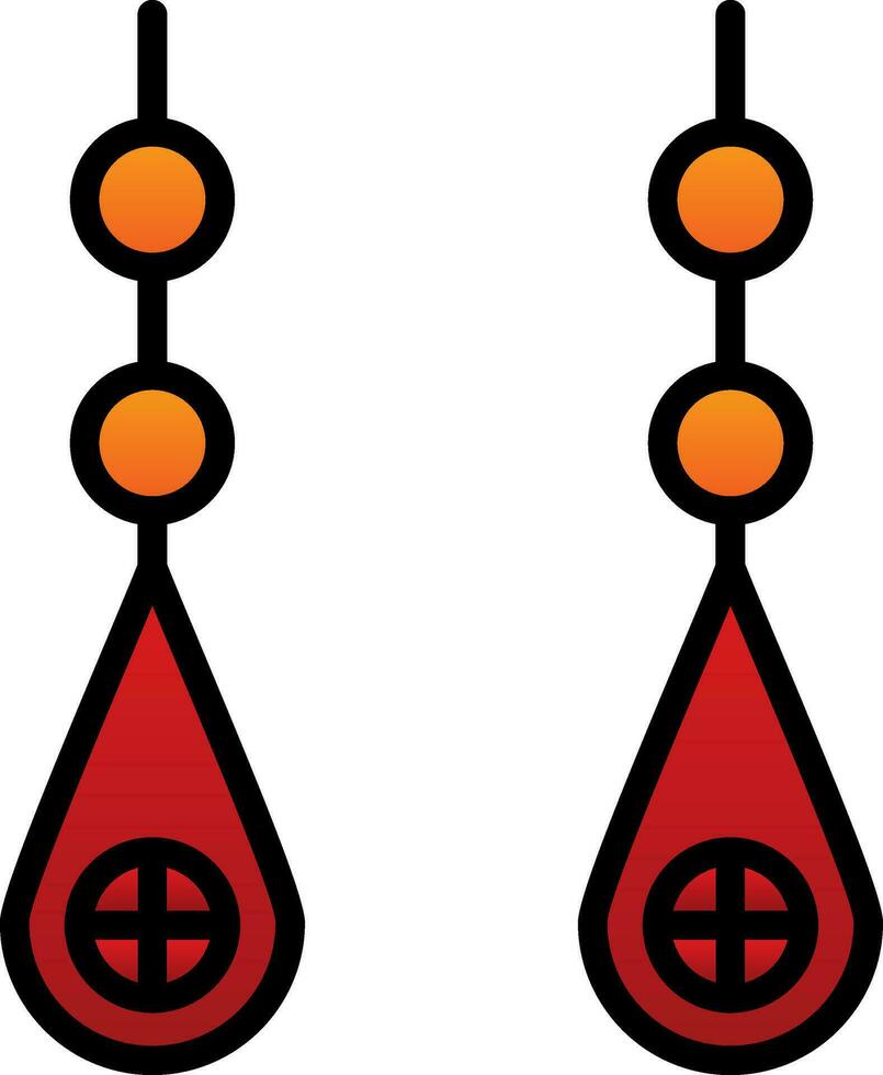 Earring Vector Icon Design