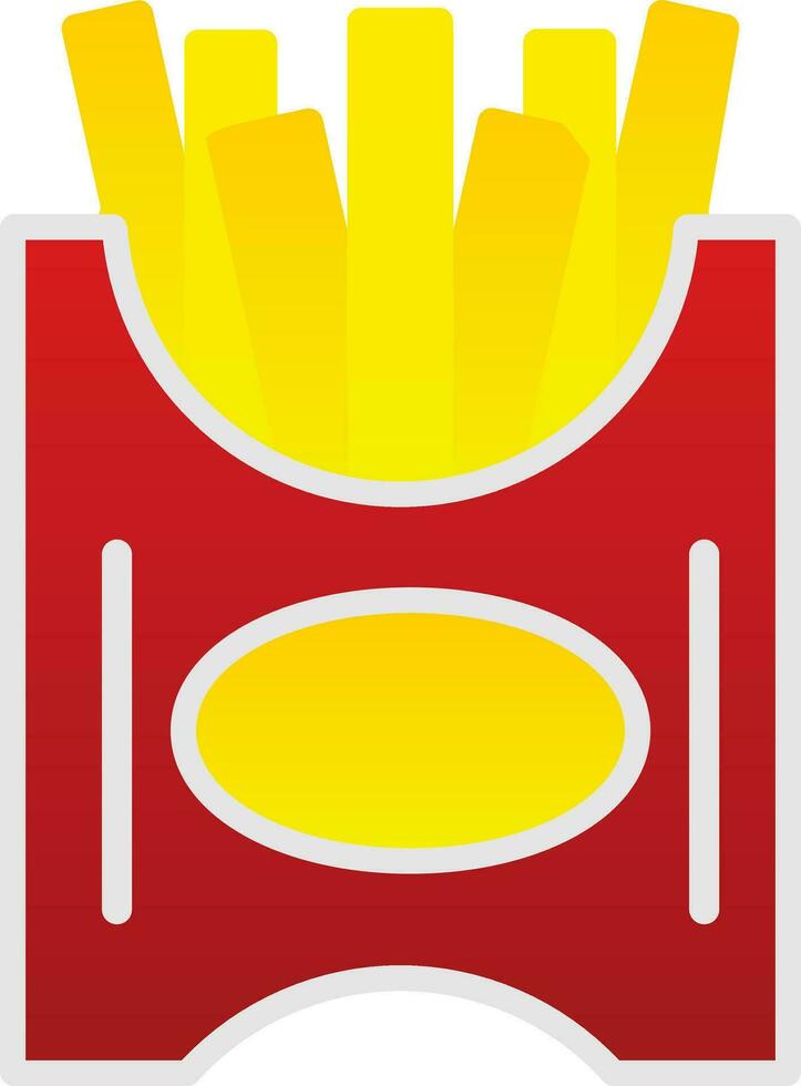 diseño de icono de vector de papas fritas