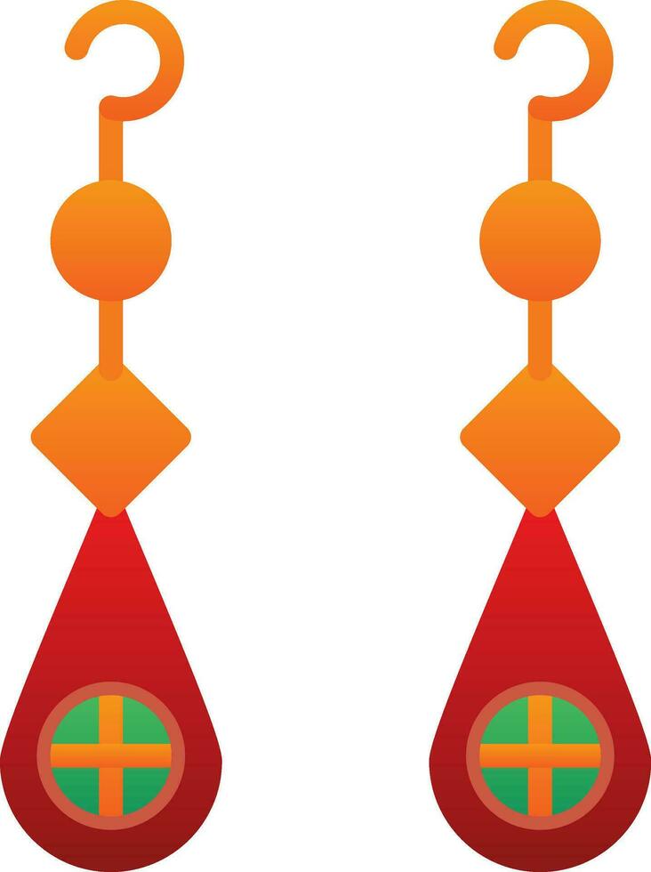 Earrings Vector Icon Design