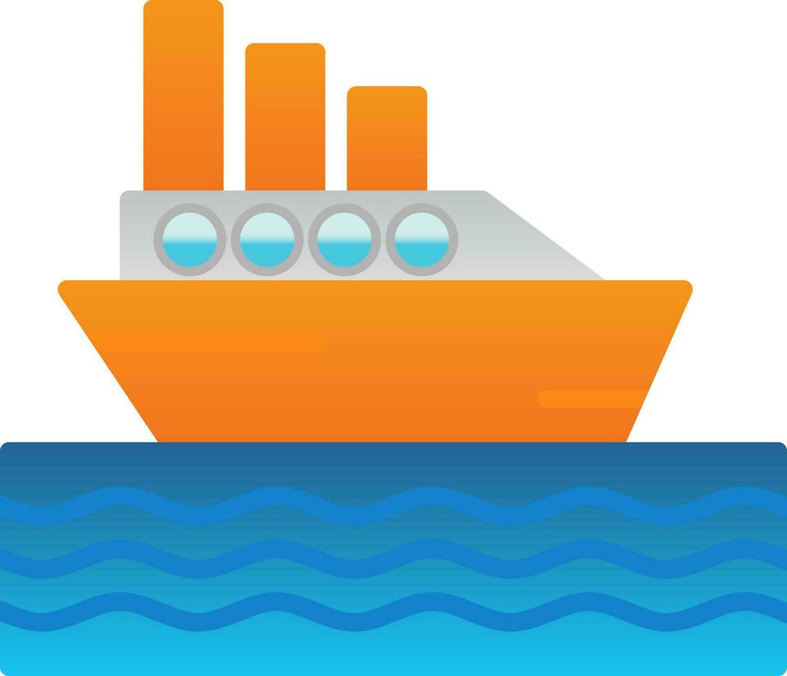 Ferryboat Vector Icon Design