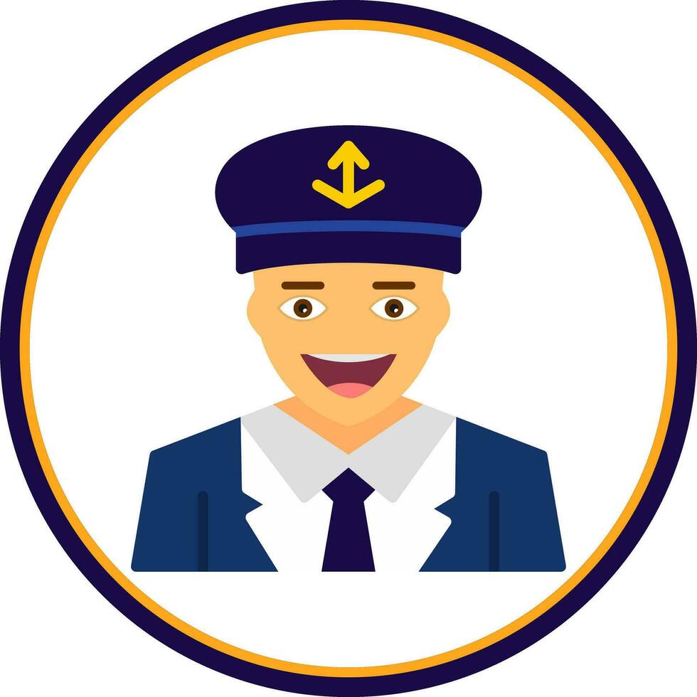 Captain Vector Icon Design
