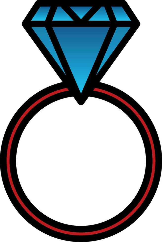 Diamond ring Vector Icon Design