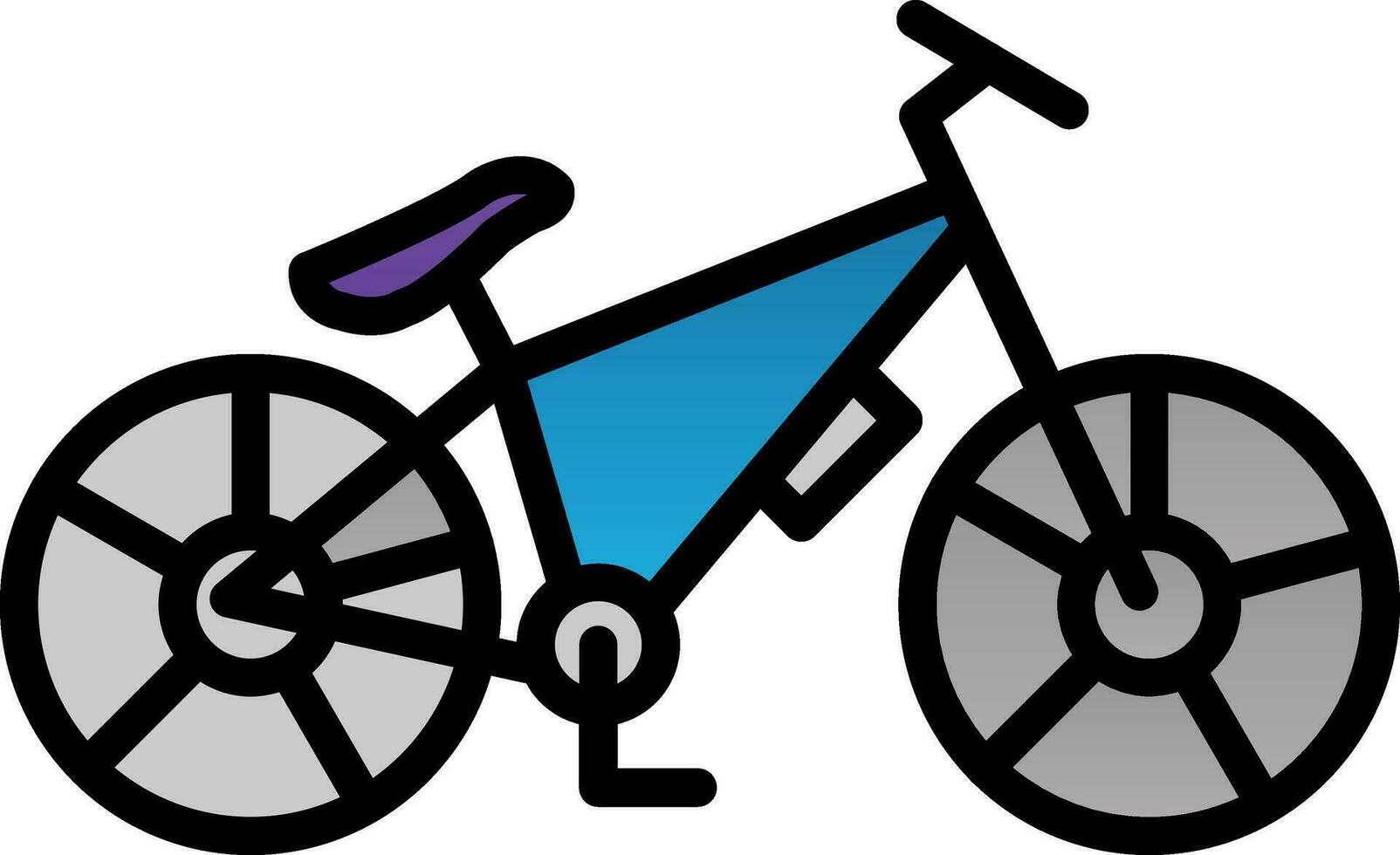 diseño de icono de vector de bicicleta de montaña