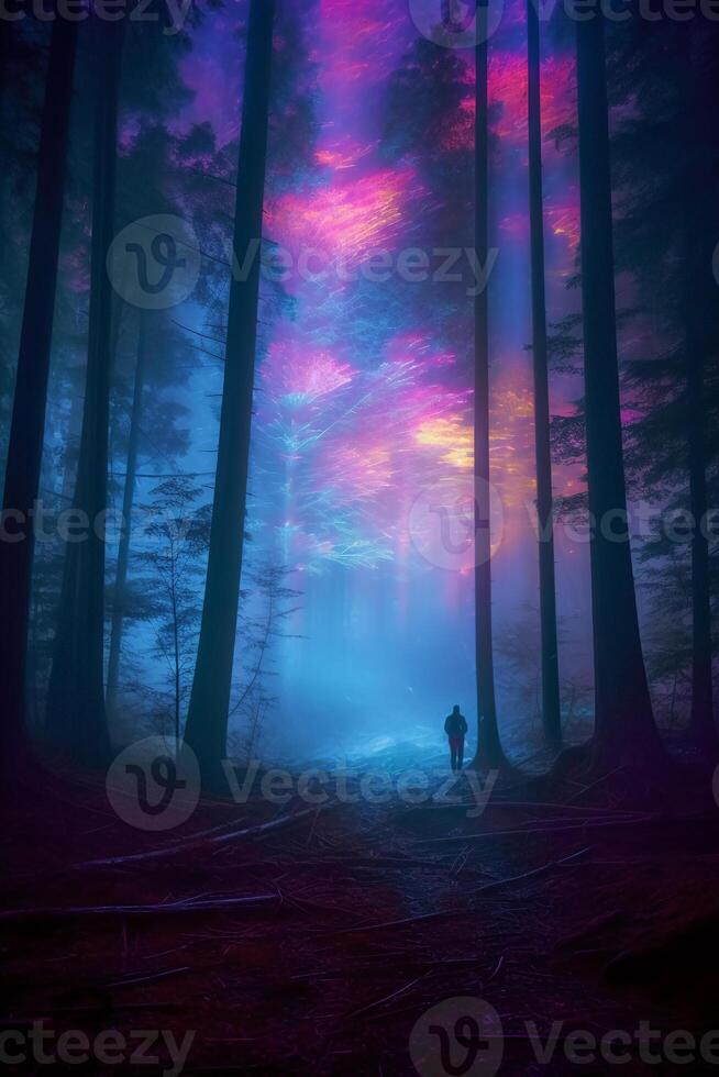 Beautiful color forest. photo
