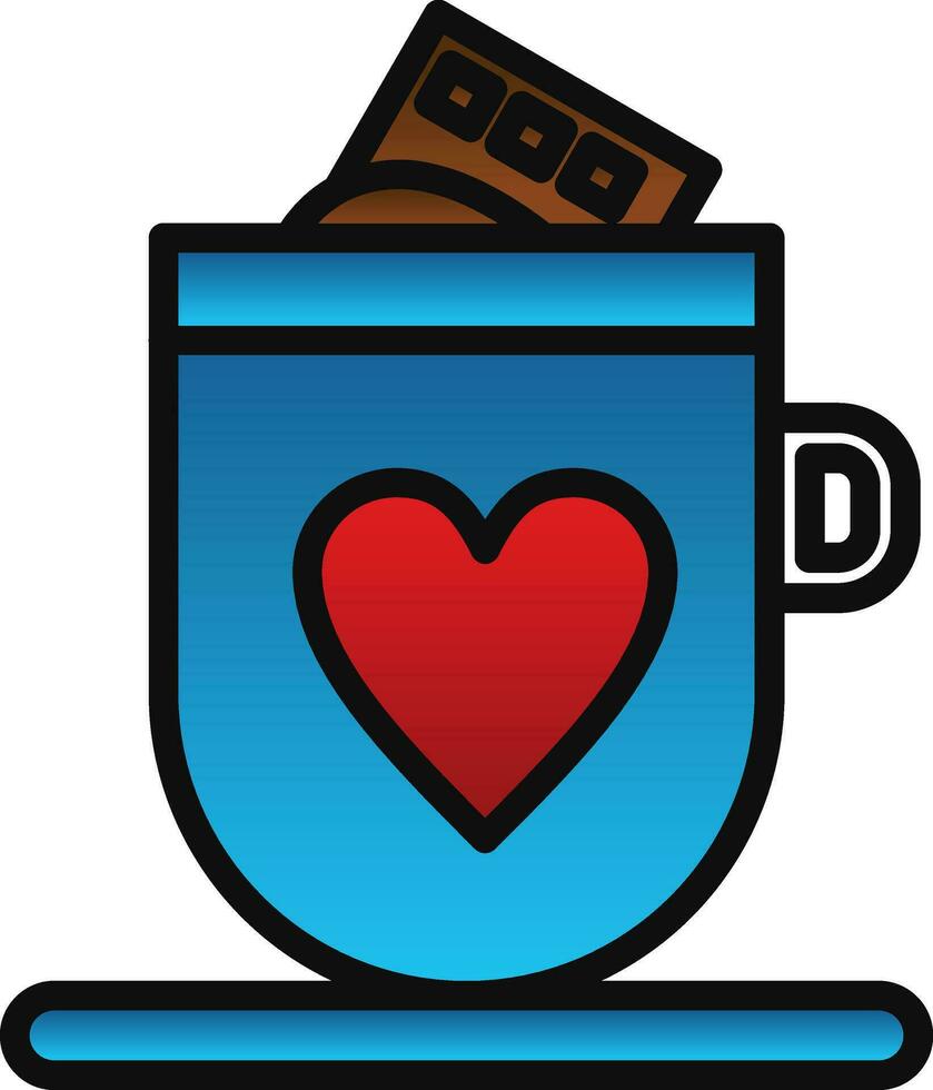 Hot chocolate Vector Icon Design
