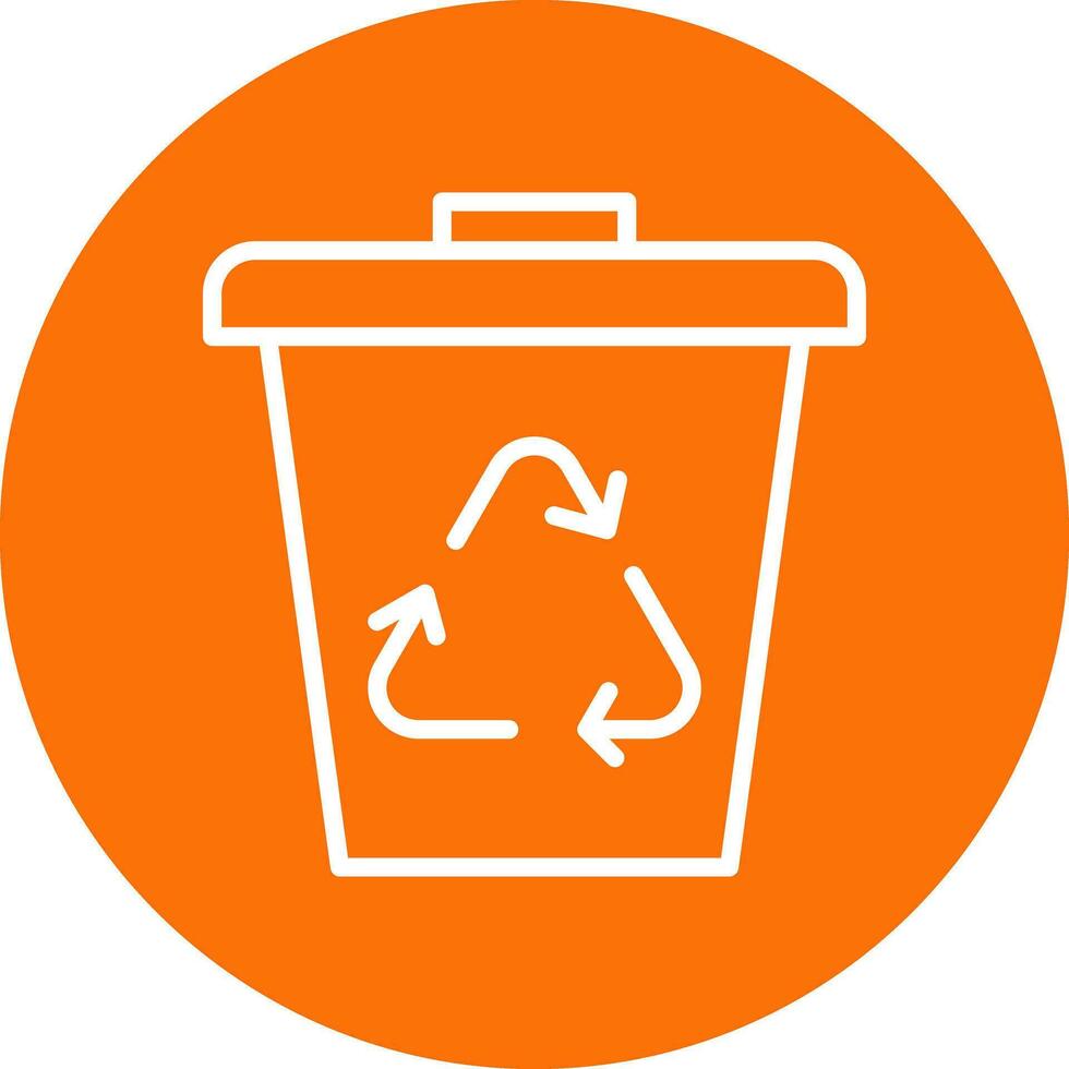 Waste bin Vector Icon Design
