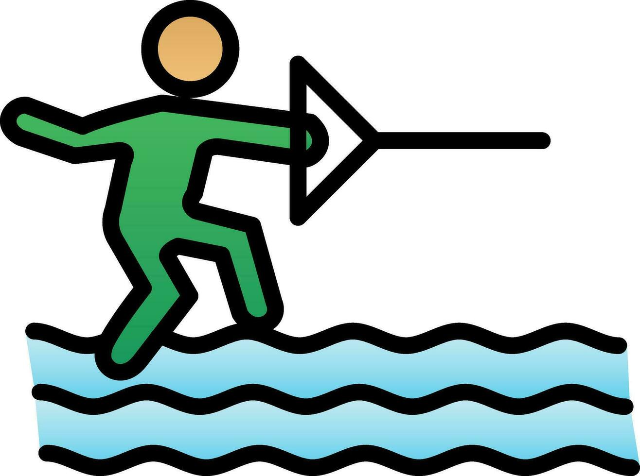 Water ski Vector Icon Design