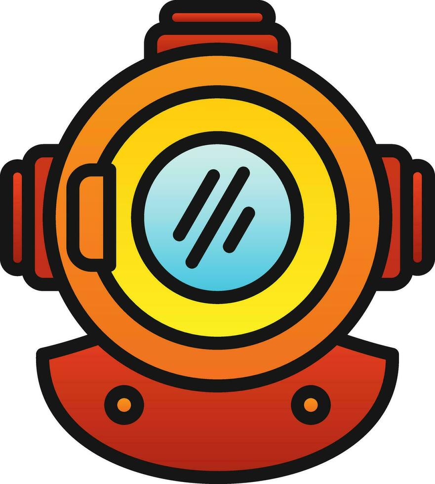 diseño de icono de vector de casco de buceo