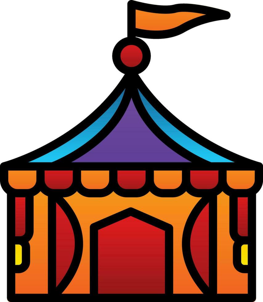 diseño de icono de vector de carpa de circo