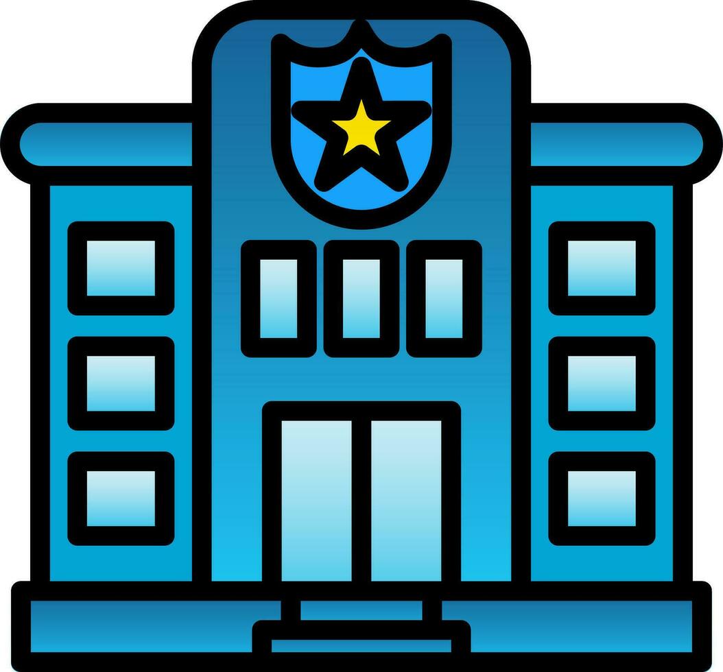 Police station Vector Icon Design