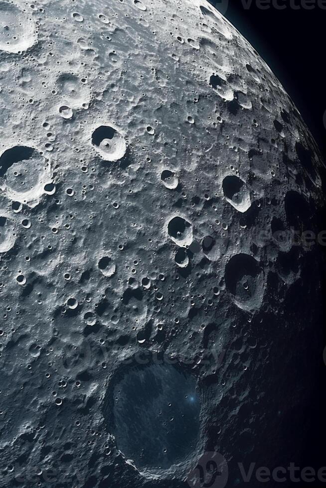 Extremely detailed Extreme closeup, unreal imagination with Moon. photo