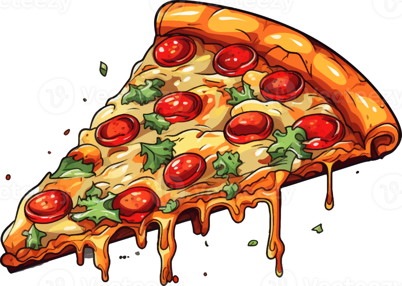 pizza cartoon ai generate png