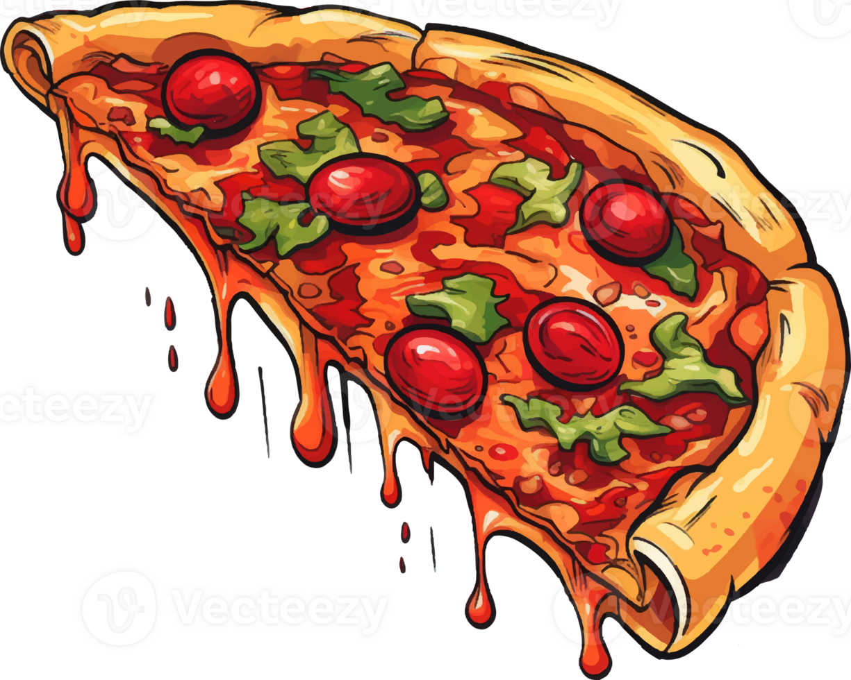 pizza desenho animado ai gerar png