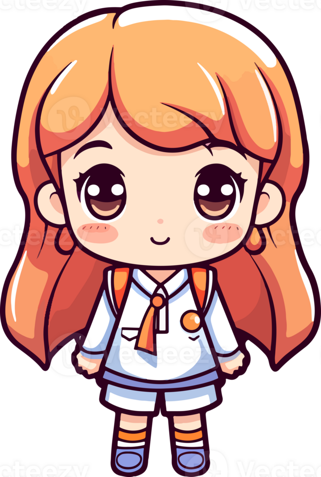 cartoon student cute school ai generate png