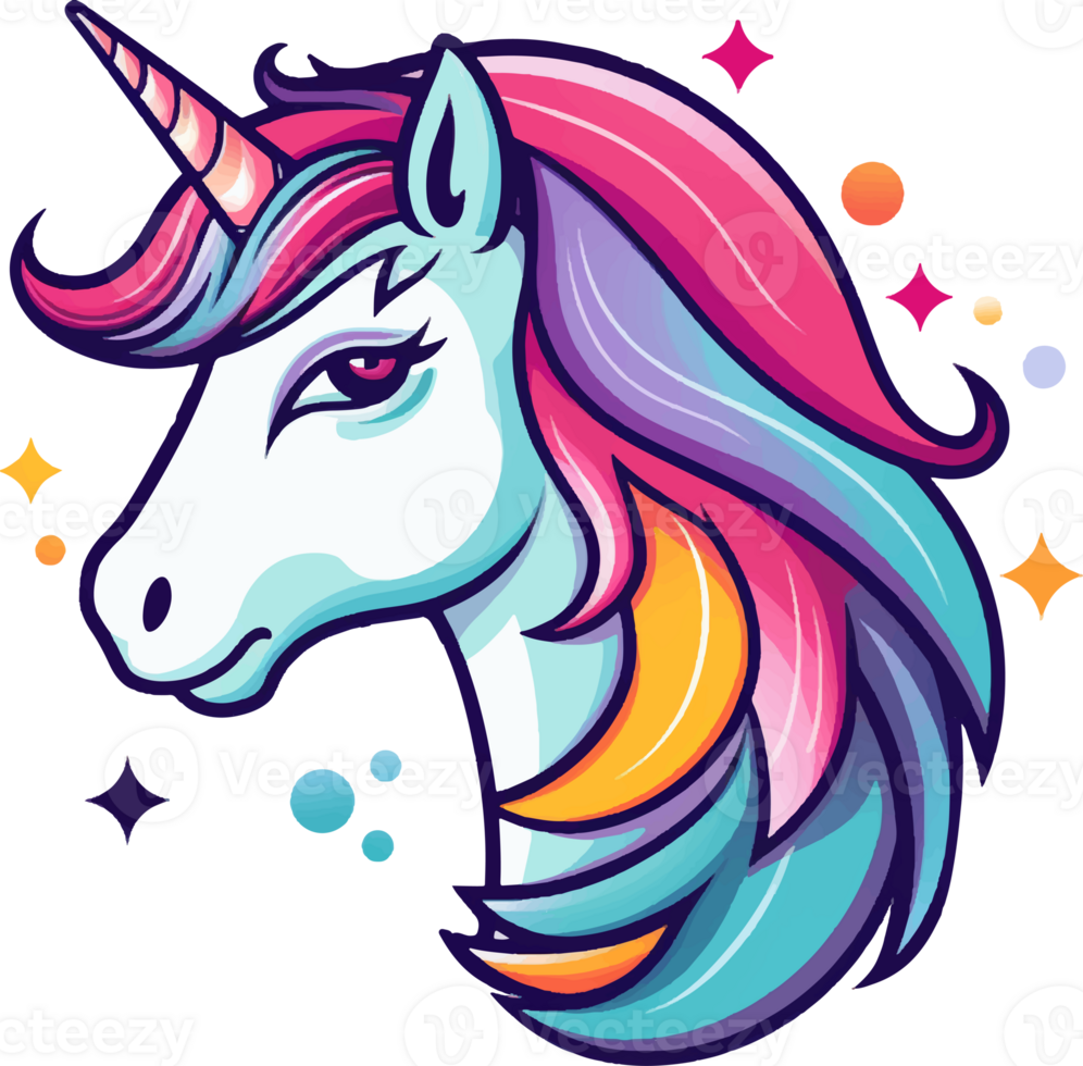 pony cute rainbow ai generate png